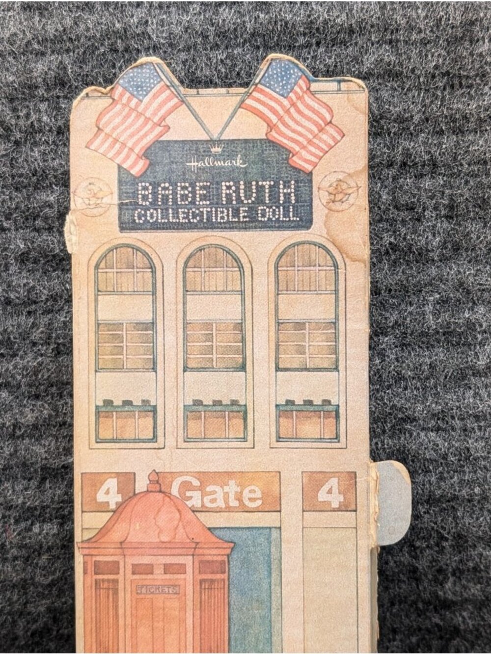 BABE RUTH HALLMARK cloth Collectible Doll 1979 FAMOUS AMERICANS SERIES 1 box